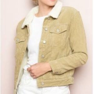 Brandy Melville Shaine Corduroy Tan Jacket